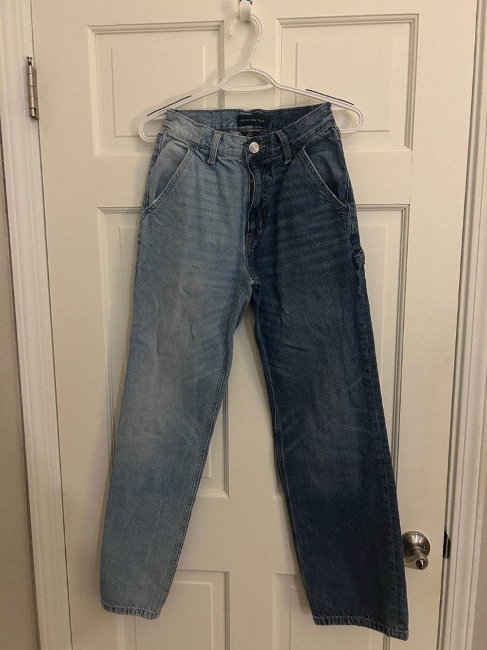 Aeropostale Men's Two-Tone Blue Straight Jeans